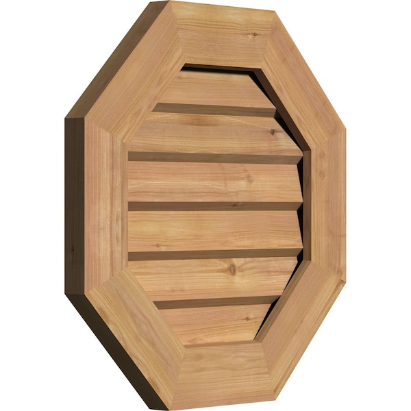 Octagonal Gable Vnt Non-Functional Western Red Cedar Gable Vnt W/Decorative Face Frame, 36W X 36H